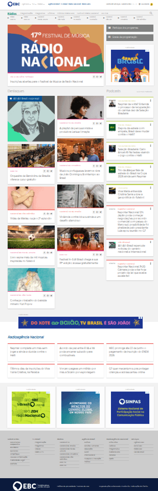 Previous homepage structure before redesign